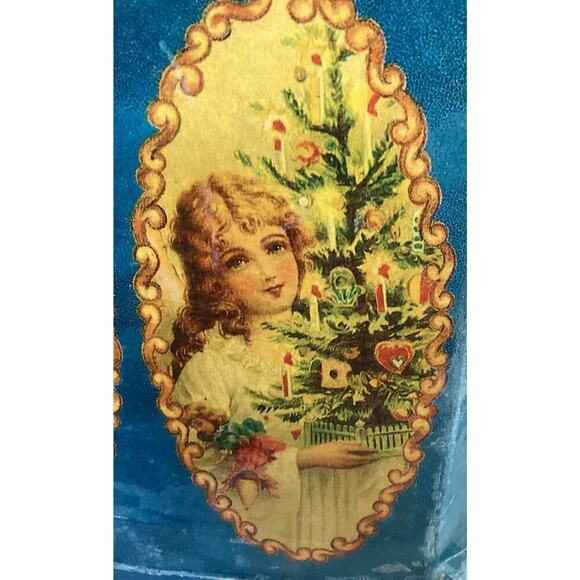 Decoupage christmas Glorious angels ball ornaments 1995 lot of 6 - Picture 7 of 9